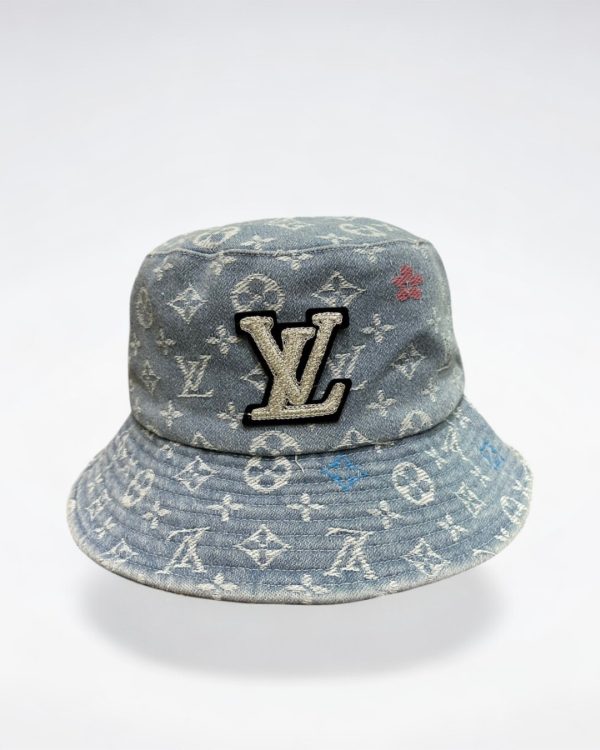 LV058 - Monogram Denim Bucket Hat Light Blue - Image 2