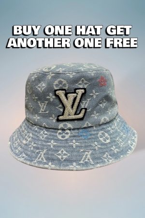 LV058 - Monogram Denim Bucket Hat Light Blue