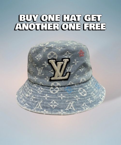 LV058 - Monogram Denim Bucket Hat Light Blue