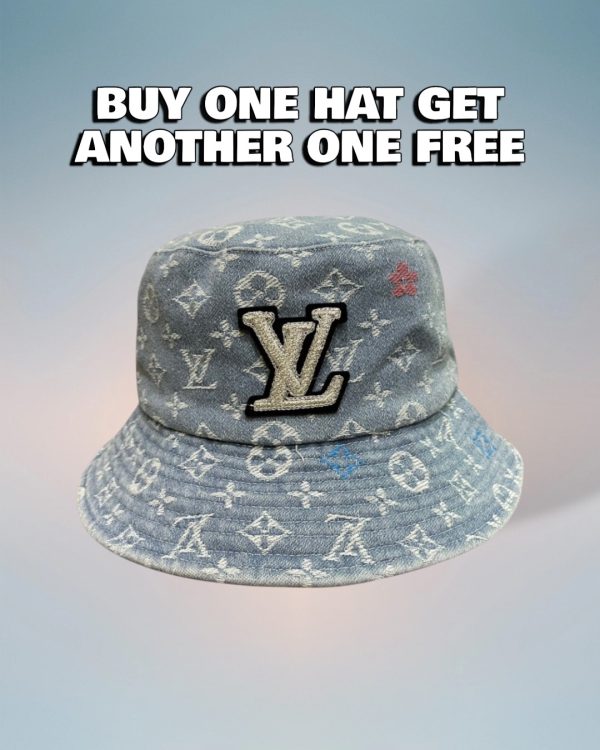 LV058 - Monogram Denim Bucket Hat Light Blue