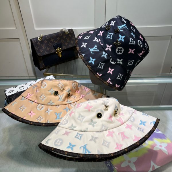 LV037 - Monogram Canvas Bucket Hat Black - Image 8