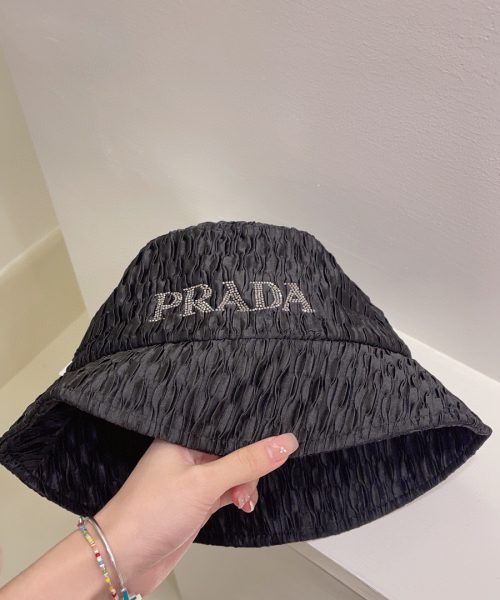 PR005 - Monogram Cotton Bucket Hat Black