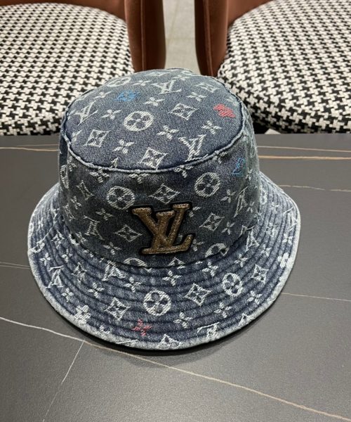 LV059 - Monogram Denim Bucket Hat Blue