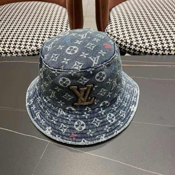 LV059 - Monogram Denim Bucket Hat Blue - Image 5