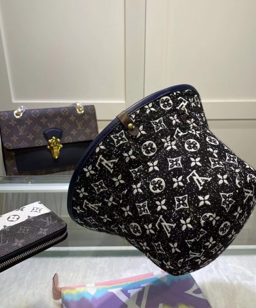 LV015 - Monogram Denim Bucket Hat Black