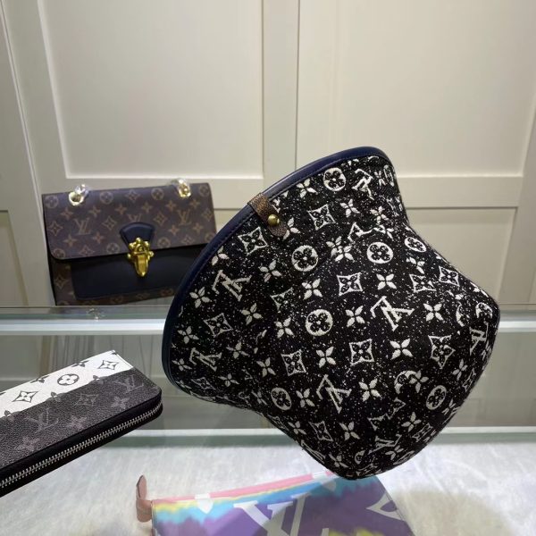 LV015 - Monogram Denim Bucket Hat Black - Image 4