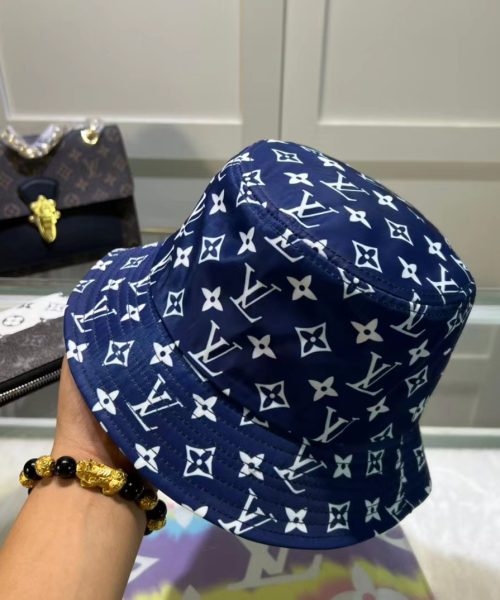 LV008 - Monogram Canvas Bucket Hat Blue