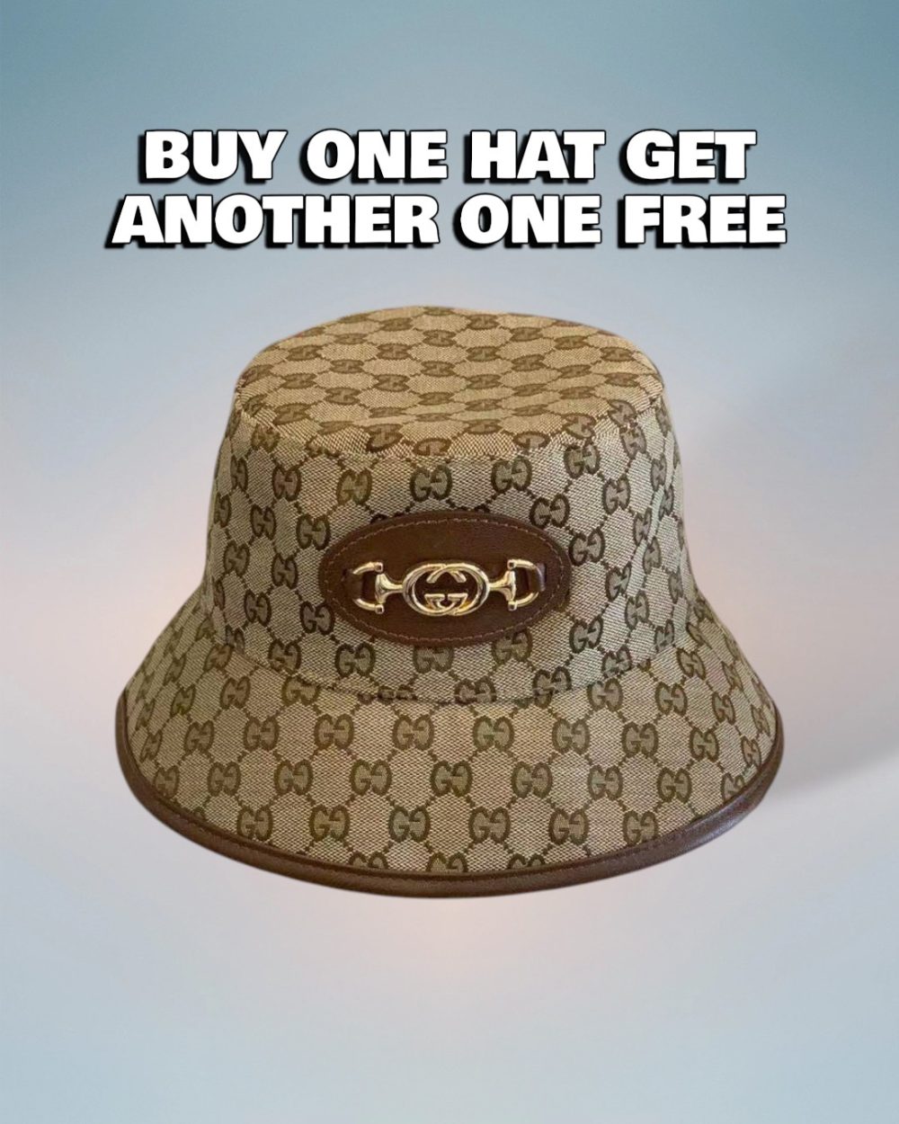 GC005 - Monogram Canvas Bucket Hat Brown