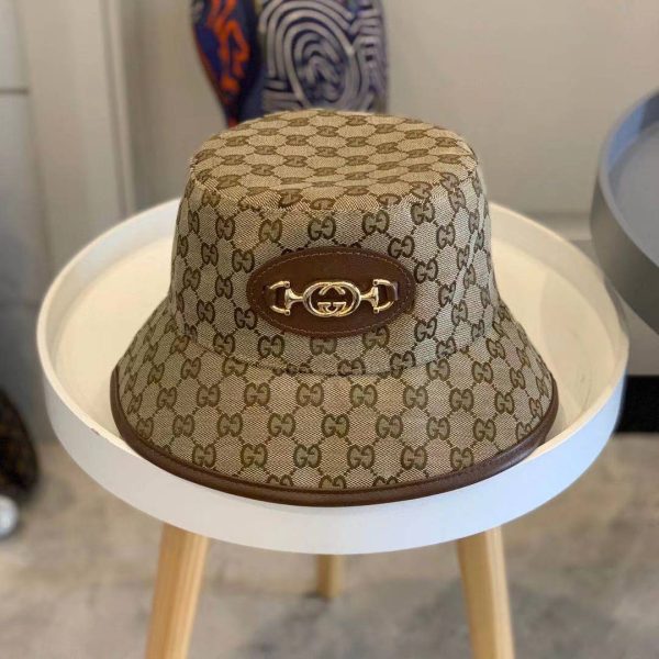 GC005 - Monogram Canvas Bucket Hat Brown - Image 3