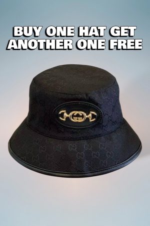 GC004 - Monogram Canvas Bucket Hat Black