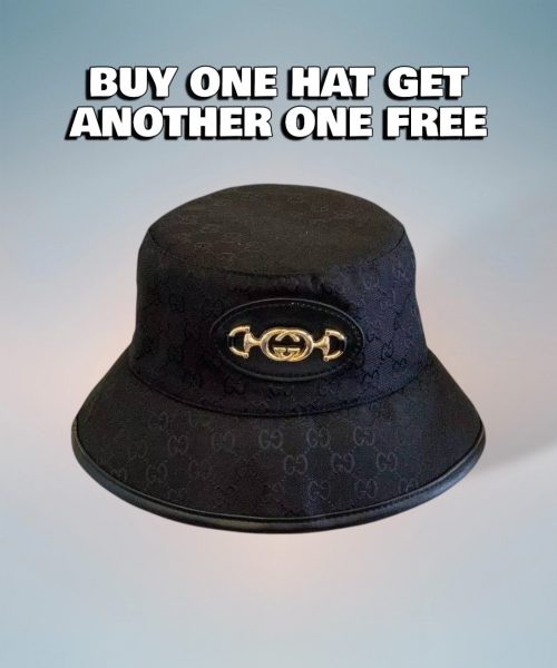 GC004 - Monogram Canvas Bucket Hat Black