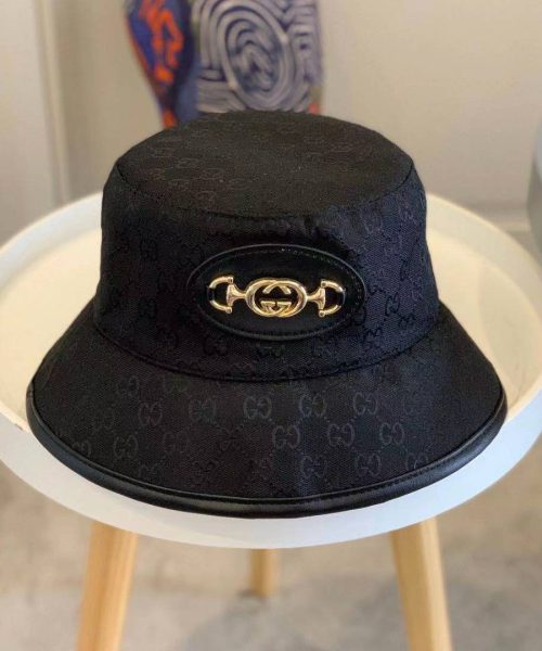 GC004 - Monogram Canvas Bucket Hat Black