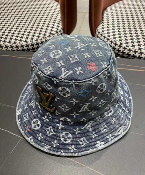 LV059 - Monogram Denim Bucket Hat Blue