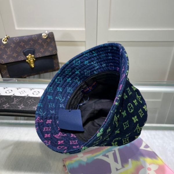 LV033 - Monogram Pink Denim Bucket Hat - Image 3