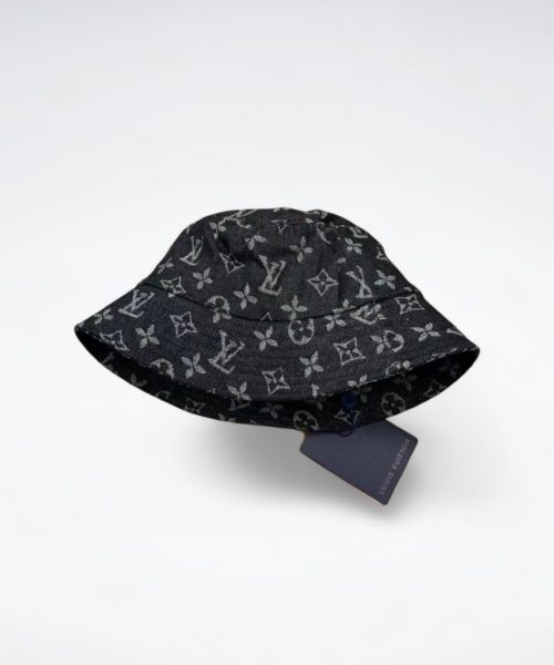 LV022 - Monogram Cotton Bucket Hat Black