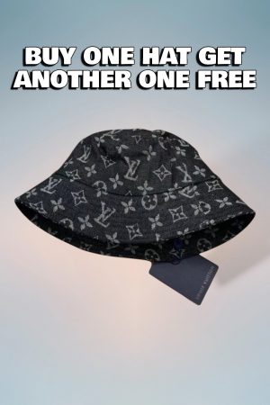 LV022 - Monogram Cotton Bucket Hat Black