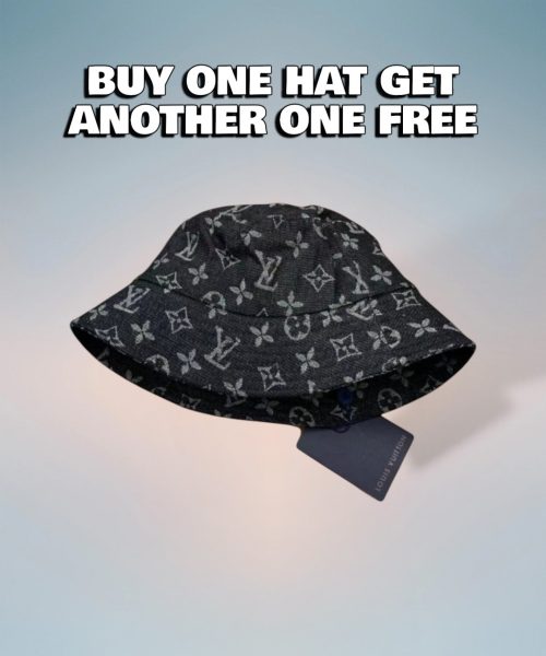 LV022 - Monogram Cotton Bucket Hat Black
