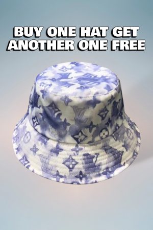 LV023 - Monogram Canvas Bucket Hat multi colour topi wanita - Purple