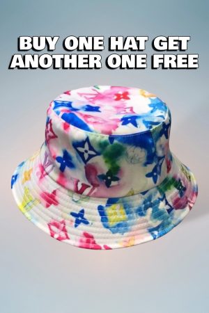 LV024 - Monogram Canvas Bucket Hat multi colour topi wanita - Multi Color