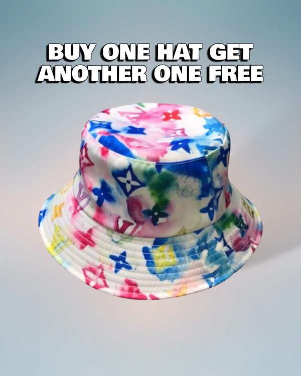 LV024 - Monogram Canvas Bucket Hat multi colour topi wanita - Multi Color