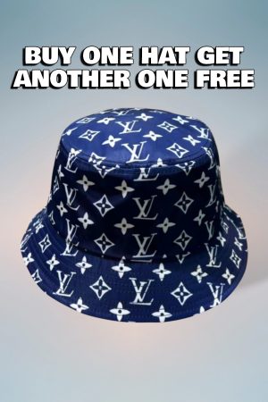LV008 - Monogram Canvas Bucket Hat Blue