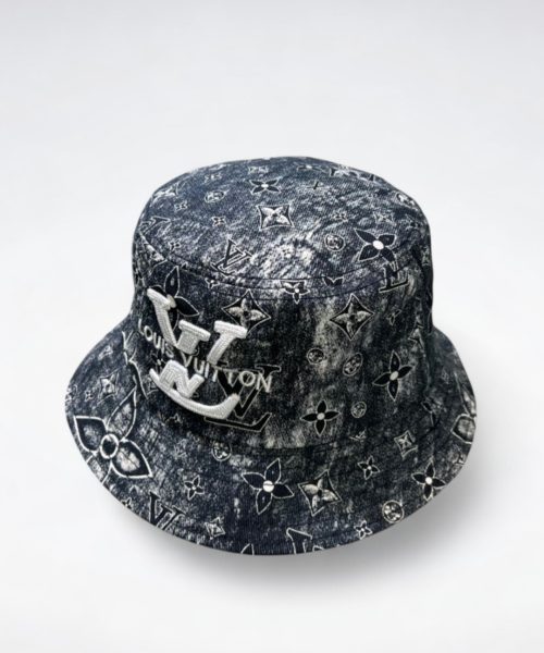 LV025 - Monogram Cotton Bucket Hat Blue