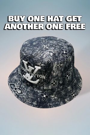 LV025 - Monogram Cotton Bucket Hat Blue