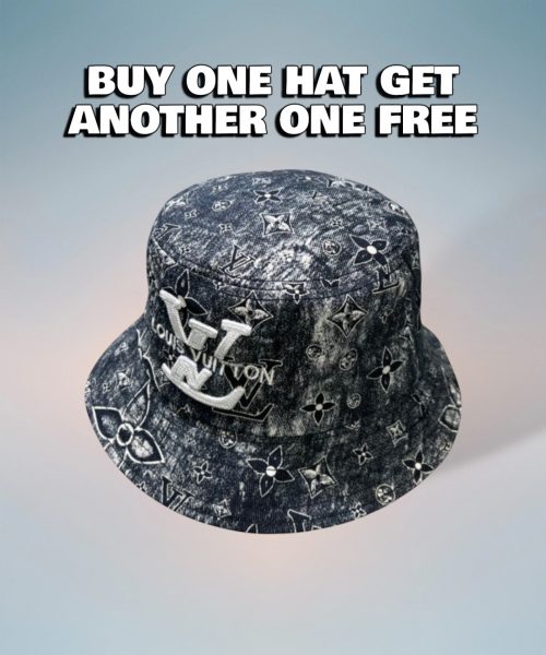 LV025 - Monogram Cotton Bucket Hat Blue