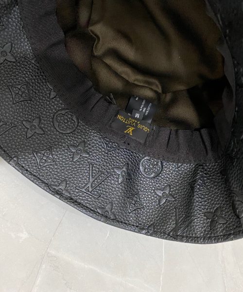 LV028 - Leather Bucket Hat Black