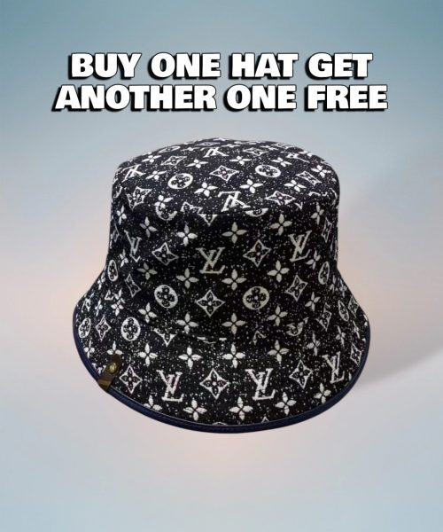 LV015 - Monogram Denim Bucket Hat Black