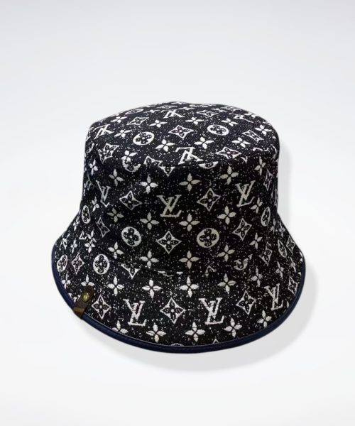LV015 - Monogram Denim Bucket Hat Black