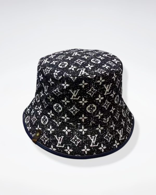 LV015 - Monogram Denim Bucket Hat Black - Image 2