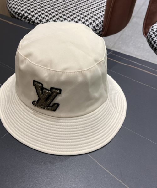 LV068 - Logo Canvas Bucket Hat Beige