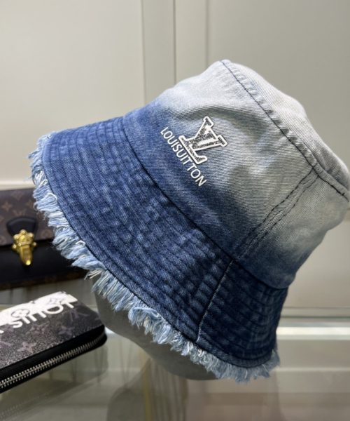 LV035 - Monogram Cotton Bucket Hat Blue