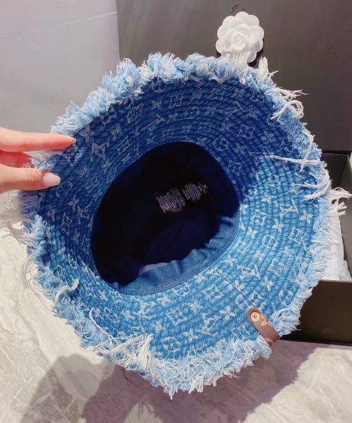 LV005 - Monogram Denim Bucket Hat Blue