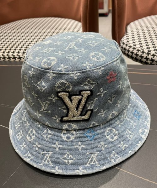 LV058 - Monogram Denim Bucket Hat Light Blue