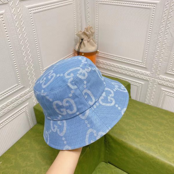 GC003 - Monogram Canvas Bucket Hat Blue - Image 4