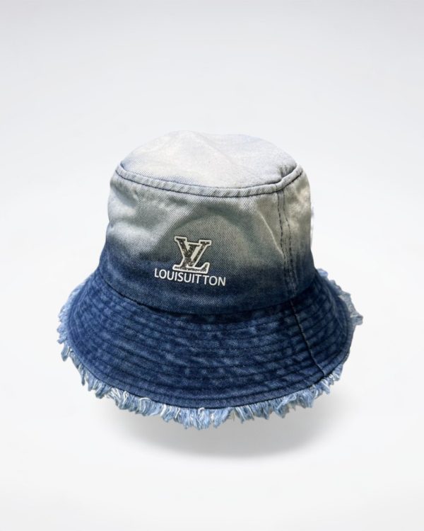LV035 - Monogram Cotton Bucket Hat Blue - Image 2