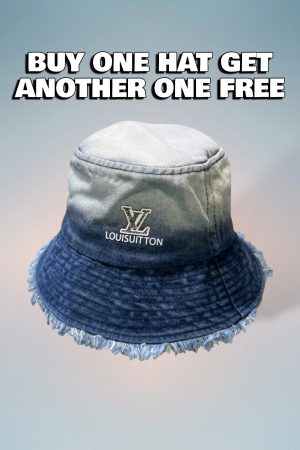 LV035 - Monogram Cotton Bucket Hat Blue