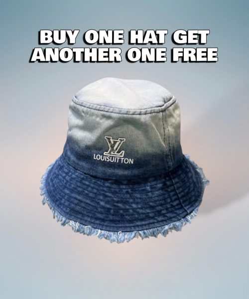 LV035 - Monogram Cotton Bucket Hat Blue