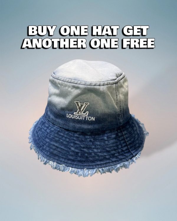 LV035 - Monogram Cotton Bucket Hat Blue