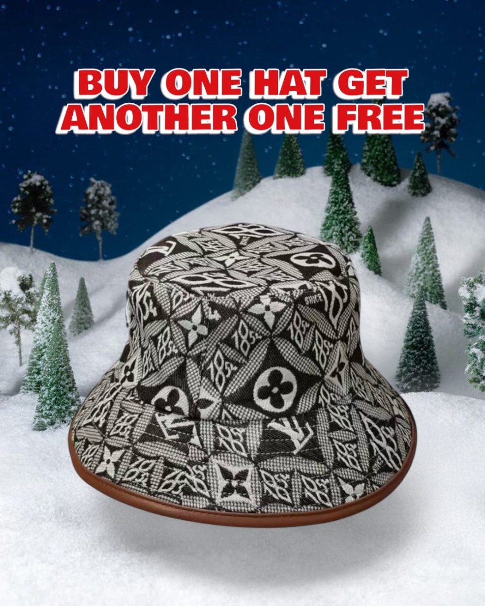 LV019 - Monogram Cotton Since 1854 Brown Monogram Bucket Hat