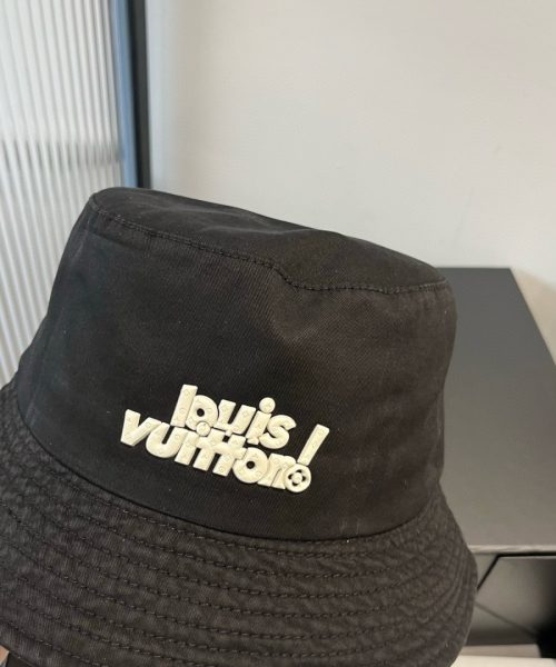 LV043 - Logo Cotton Bucket Hat Black