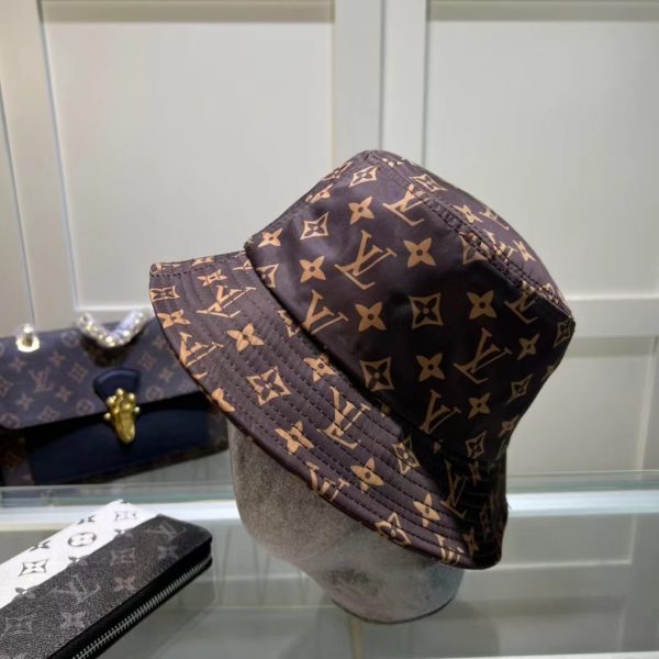 LV006 - Monogram Canvas Bucket Hat Brown - Image 3