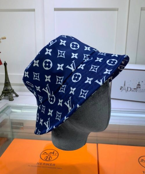 LV018 - Monogram Canvas Bucket Hat Blue