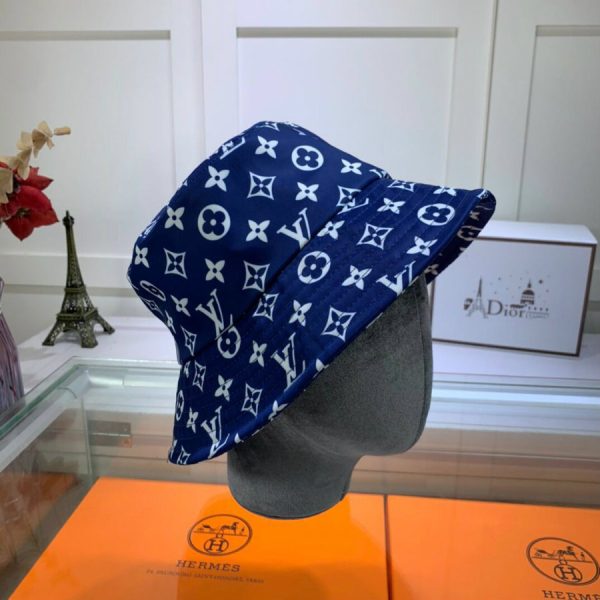 LV018 - Monogram Canvas Bucket Hat Blue - Image 3