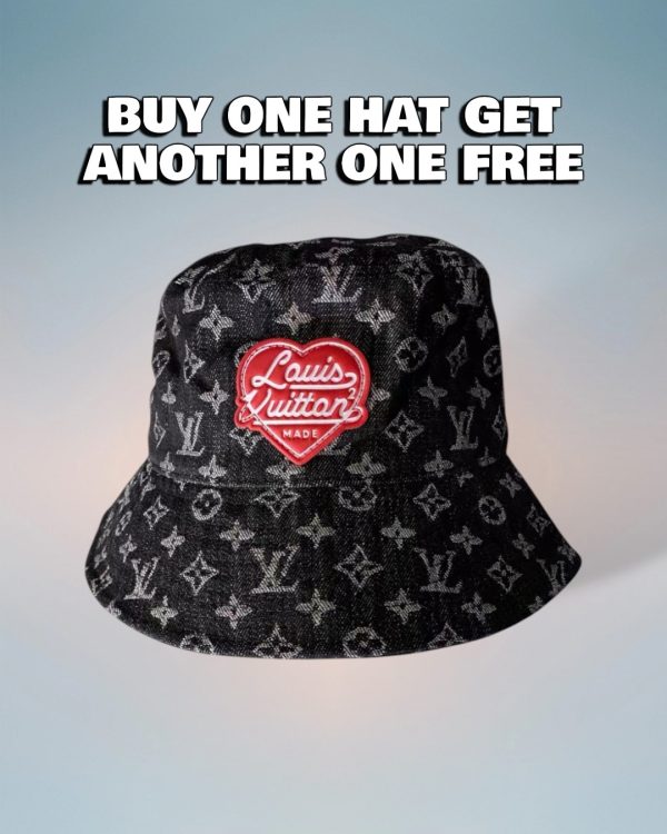 LV013 - Monogram Denim Bucket Hat Black