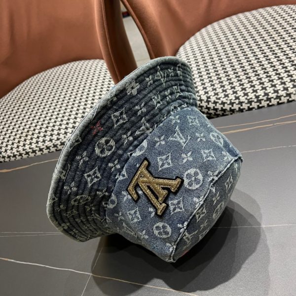 LV059 - Monogram Denim Bucket Hat Blue - Image 9