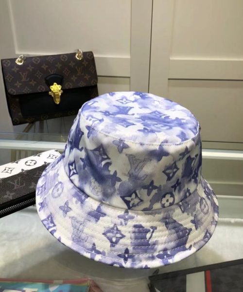 LV023 - Monogram Canvas Bucket Hat multi colour topi wanita - Purple