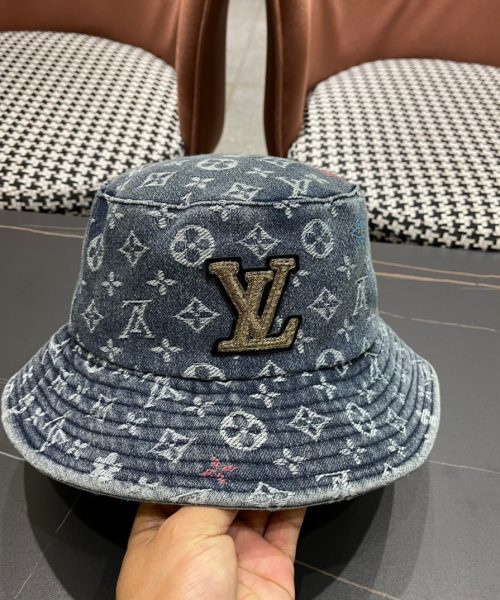 LV059 - Monogram Denim Bucket Hat Blue
